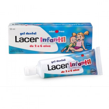 lacer gel dental infantil sabor fresa 75 ml